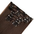 thumbnail image 3 of SHCKE Clip in Hair Extensions 23 Inch Hairpieces 8 Pieces Set Clip On Hair Extension Straight Double Weft Hair Extensions Synthetic Hairpiece for Women Medium Brown, 3 of 6