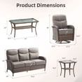 thumbnail image 2 of Gymojoy 5 Piece Patio Furniture Set High Back Outdoor Conversation Set with Sofa, Swivel Rocker Chairs, Side Table, Center Table and 6-inch Cushions, 2 of 14