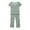 Green, variant on Womens Star Print Pajama Set, V-Neck Short Sleeve Top Capri Pants Loungewear, Soft Knit 2-Piece Sleepwear for Casual Home Wear(Green,L)