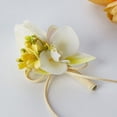 thumbnail image 5 of 6Pcs Artificial Flower Corsage Set for Wedding & Prom - Ivory White Orchid Boutonniere for Groom & Wrist Corsage for Bridesmaids, Homecoming, Anniversary, and Formal Events, 5 of 9