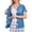 Blue, variant on Mastectomy Shirts with Drain Pockets for Women Dressy Casual Short Sleeve Button Down T Shirt Chemotherapy Must Haves Blue M
