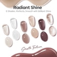 thumbnail image 5 of modelones Jelly Gel Nail Polish Set,Cat Eye Gel Polish Nude Brown White Jelly Neutral Skin Tone Hema Free 6 Colors Wedding Gel Polish Set Sheer Transparent Effect DIY French Nail Art Gifts for Women, 5 of 9