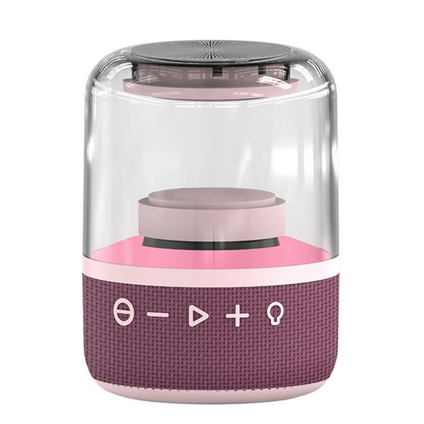 Pisexur Electrónica para Hombres, Altavoz Bluetooth Luminoso con Efecto de Luz Colorido Transparente, Inalámbrico, Esmaltado, Audio para Computadora, Adornos de Escritorio, Luz Ambiental, Audio, Elec