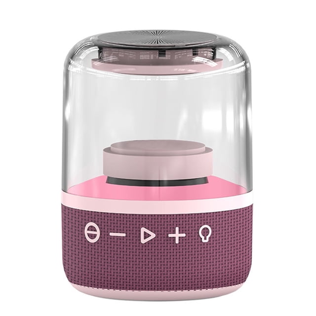 Portable Bluetooth Speaker with 5W Full-Range Driver, 9D Subwoofer, RGB Ambient Light Effects, 24-Hour Battery, 32.8 ft Range