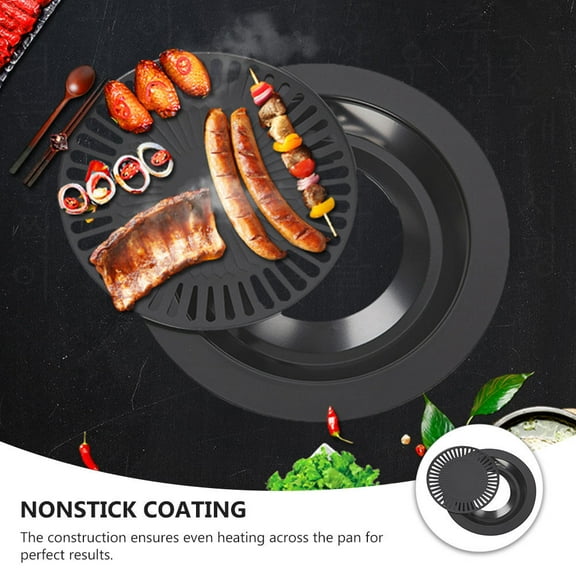 TABLZONE Nonstick Black Pan Cast Iron for Kitchen and Outdoor Cooking, and Easy to Clean