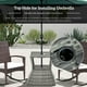 thumbnail image 4 of Mesa auxiliar Outsunny de mimbre de ratán de 2 niveles, color gris, 4 of 9