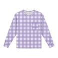 thumbnail image 6 of Lmnyox Sweatshirts for Kids Classic Plaid Crew Neck Long Sleeve Pullover Fashion Sports Tops with Pocket, 6 of 8