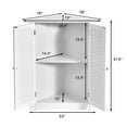 Costway Corner Storage Freestanding Floor Bathroom w