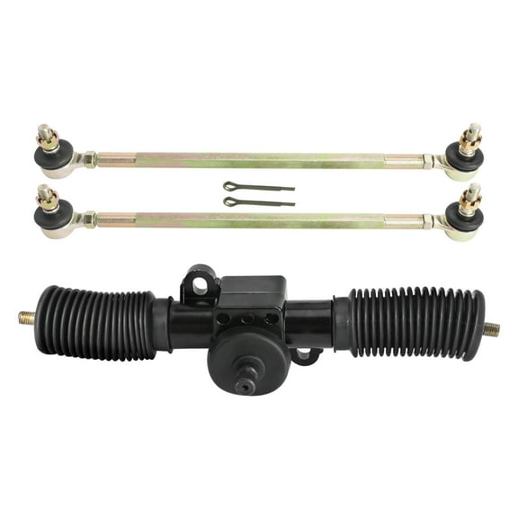 330mm /13" Metal Power Steering Gear Rack Pinion and 380mm/15" Left Right Tie Rod Ball Joint for DIY Go Kart ATV Quad UTV Golf Cart Drift Trike Buggy Dolly Cart Four Wheelers Lawn Mower