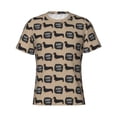 thumbnail image 3 of Naloa Dachshund Dog Woof Men's T-Shirt Sport T-shirt Men's Basic Tee Casual Men's Shirt, Round Neck, Short Sleeves - Medium, 3 of 5