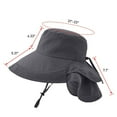 thumbnail image 2 of Waterproof Hat for Hiking UPF 50 UV Sun Protection Wide Brim Women's Flap（Black）, 2 of 6