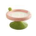 thumbnail image 1 of Comedero de cerámica para gatos, ideal para alimentar fácilmente a cachorros y gatitos, con bebedero y comedero de boca ancha., 1 of 10