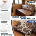 thumbnail image 3 of Aplkyhs Brown Cow Print 2 Piece RV Folding Sofa Covers Stretch Non-Slip Camper Slipcovers for Jackknife Sleeper Sofa Machine Washable Pets Friendly Furniture Protector, 3 of 6