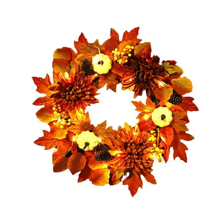 

Christmas decorations Clearance Light Strip Halloween Decoration Wreath Pendant Bell Wall Hanging Door Hanging Maple Leaf