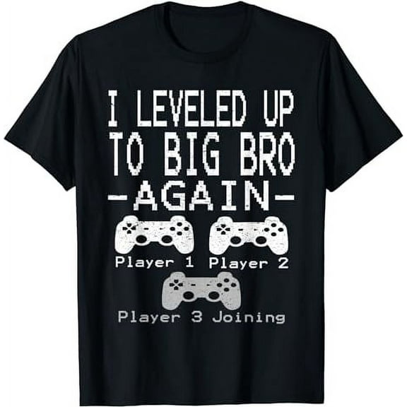 Big Brother Shirt I Leveled Up To Big Brother Again T-Shirt