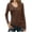 Brown, variant on Vivianyo HD Women's V-Neck Long Sleeve Tunic Top, Casual Solid Tee for Women Everyday Wear, Women's Beige, Sizes S-2XL