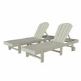 thumbnail image 4 of Laguna Adirondack Poly Reclining Chaise Lounge With Wheels (Set Of 2), Sand, 4 of 4