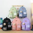 thumbnail image 2 of 4 In 1 Nylon Women Backpack Multiple Pockets Stowed Backpacks Large Capacity Travel Backpack Waterproof Bookbags Sac à dos scolaire, 2 of 7