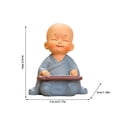 thumbnail image 3 of YOHAVEN Zen Monk Resin Figurine, Small Buddha Statue Tabletop Ornament for Home Office Tea Table, Relaxing Decorative Sculpture for Living Room Gift, 3 of 7