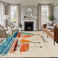 thumbnail image 3 of Nautical Boat, Area Rug 5x8 FT, Non Slip Bedroom Throw Carpet, Coastal Sailing Ship Ocean Painted Sea Washable Soft Floor Carpet Non-Shedding Rug for Living Room Nursery Dorm Office, 3 of 9
