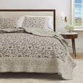thumbnail image 6 of Floral Quilt Set - Lightweight, Soft, All-Season - 2-Piece Reversible Floral Bedding Set (Twin / Twin XL, Neutral Vines), 6 of 6