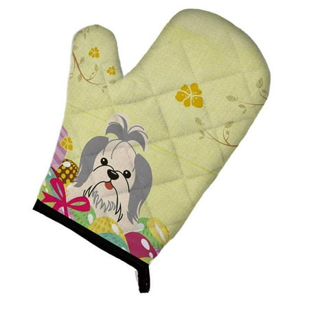 

Easter Eggs Shih Tzu Silver & White Oven Mitt