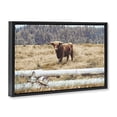 thumbnail image 3 of Stupell Industries Rustic Lodge Country Cattle with Fence Black Floating Frame Canvas Art, 25 x 17, by Gail Peck, 3 of 8