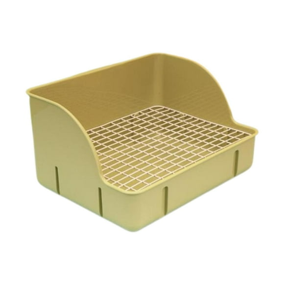 Bandeja de arena de conejo, caja de ropa de baño de jaula, lana de lámina de baño para mascotas de cama para animales pequeños, conejillos de indias Verde