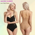 thumbnail image 3 of Viluyesy Shapewear for Womens, Tummy Control Chest Support Snatched Waist Tight Fit High Compression Bodysuit Black S, 3 of 7
