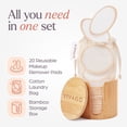 thumbnail image 4 of Rondas de algodón reutilizables VIVAGO (paquete de 20) con bolsa de lavandería y soporte, 4 of 6