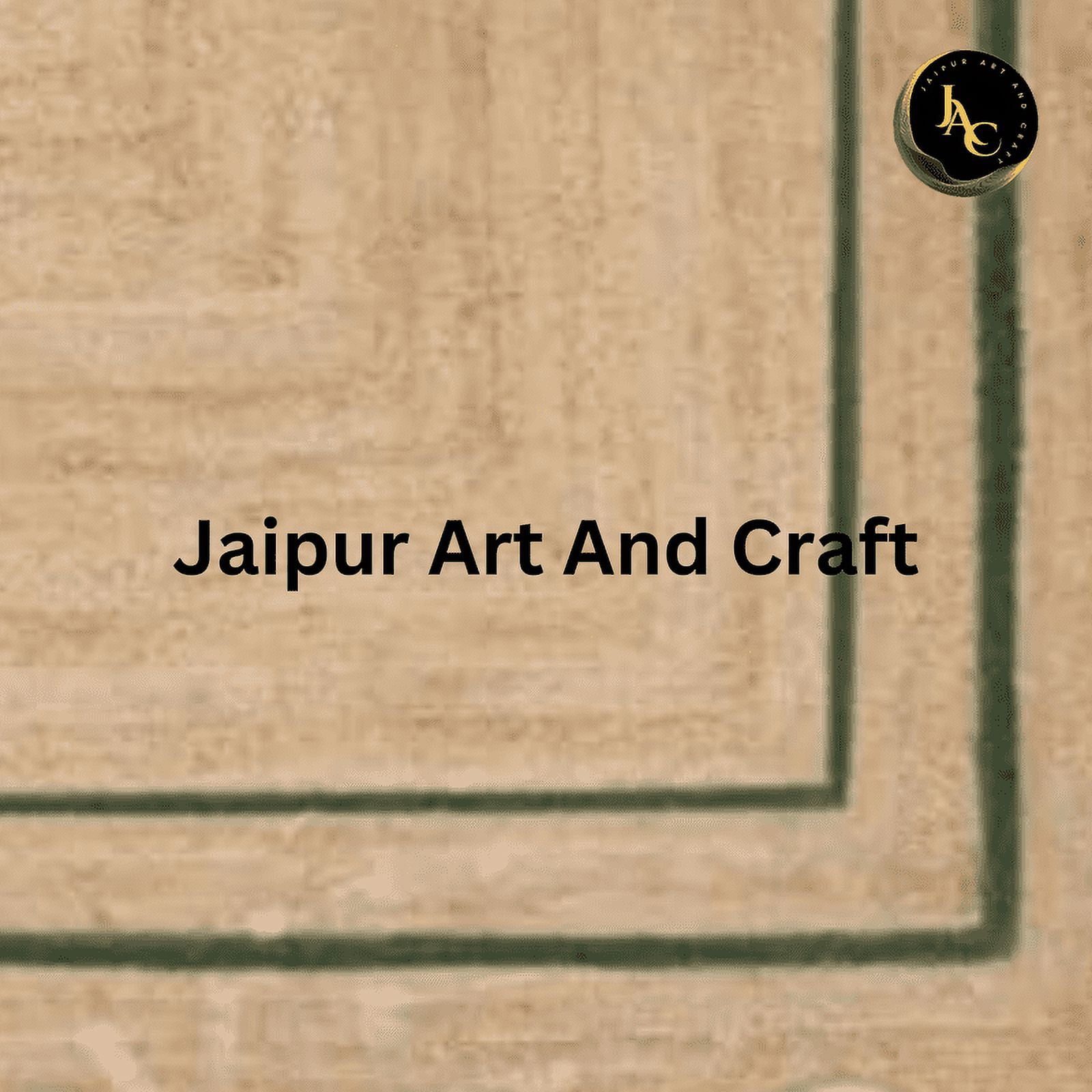 Jaipur Art And Craft Scallop Rectangle Bohemian Green, Brown Jute Area Rug (2x6 Sq ft)