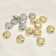 thumbnail image 4 of Metal Flat Beads Irregular Spacer Beads Bracelets Separator Beads for Jewelry Making DIYs Accessory Handmade Crafts Silver L, 4 of 4