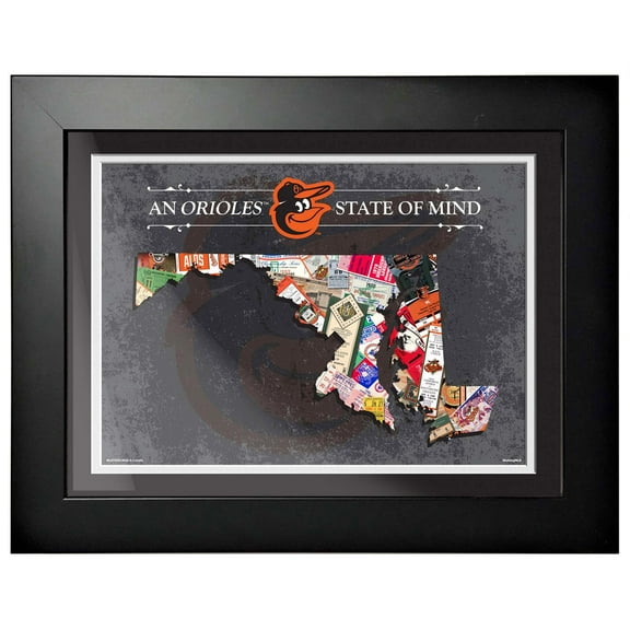 Baltimore Orioles 12'' x 16'' State of Mind Wall Art