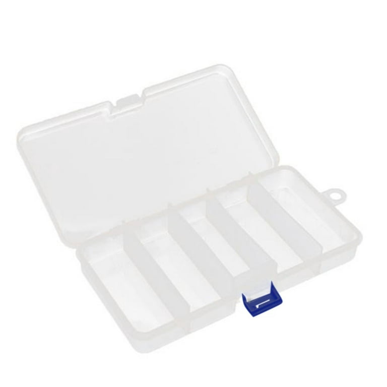 WZHXIN Fishing Gear,5 Compartments Plastic Storage Container Case