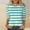 X-Sky Blue17, variant on YMNXA Women's T Shirt 3/4 Sleeve Round Neck Striped Print Fashion Comfortable Top For Casual Daily Wear,Beige,L
