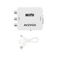 thumbnail image 2 of Adaptador Irfora Adaptador AV a VGA 1080P HD Mini VGA Convertidor ABS Shell Video Converter para STB / Computadora (Blanco) Irfora Adaptador, 2 of 7