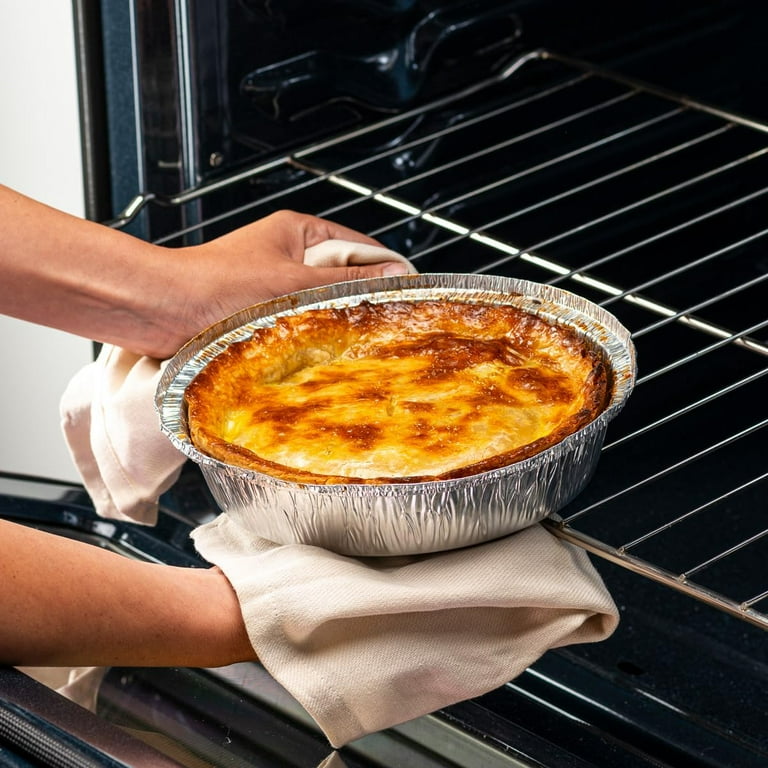 360-Pack 6-Inch Round Disposable Aluminum Foil Pans With Clear Plastic Dome Lids - Heavy Duty