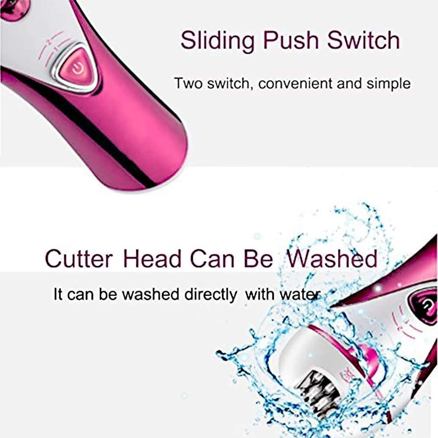 Women's Epilator Hair Removal System - 4-in-1 Epilator, Trimmer, Shaver, Wet Dry Electric Razor for Legs, Face, Body