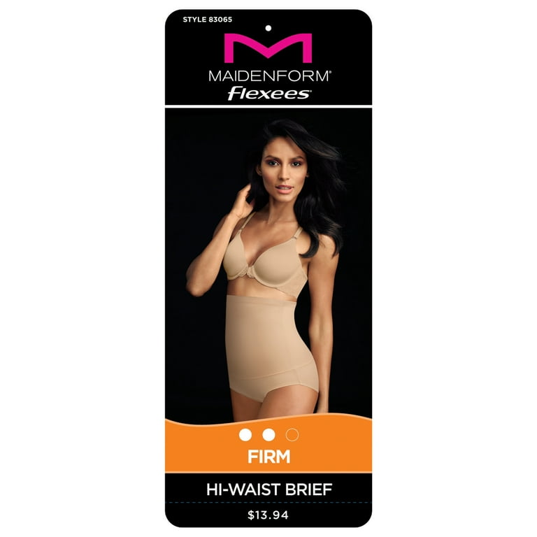 Flexees Women's Shapewear Hi-Waist Brief #1454 Beige NWT