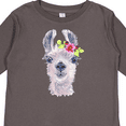 thumbnail image 4 of Inktastic Cute Llama with Flower Boys or Girls Long Sleeve Toddler T-Shirt, 4 of 5