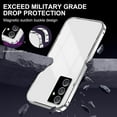 thumbnail image 3 of Compatible with Samsung A15 Case Double-Sided Glass Mirror Guard Black, Samsung Galaxy A15 5g Phone Case Magnetic Adsorption Shockproof Protective Luxury Slim Cover (Silver), 3 of 14