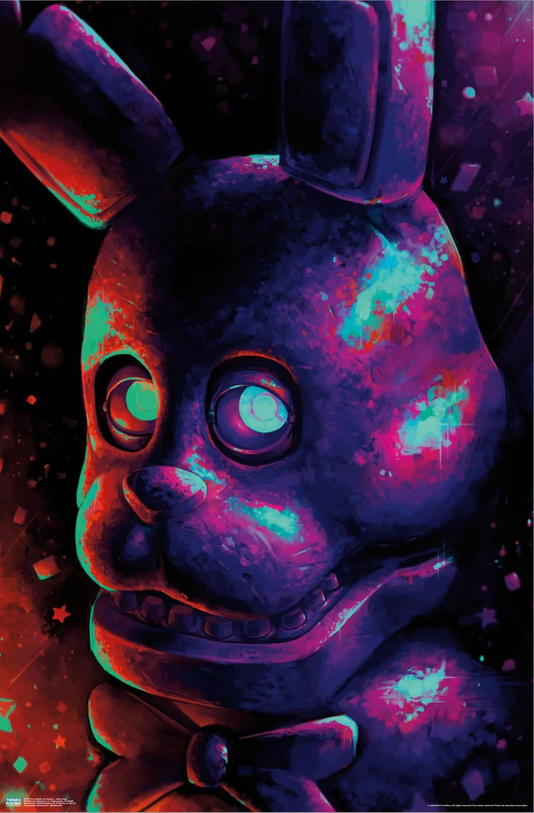 Five Nights at Freddy's - Neon Heat Canvas Wall Poster, 22.375" x 34"