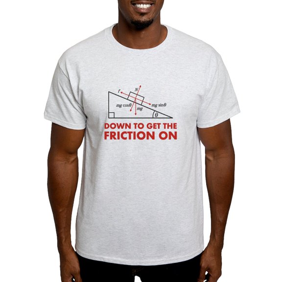 CafePress - Down To Get The Friction On Physics Diagram T Shir - Men's Classic Graphic T-Shirt