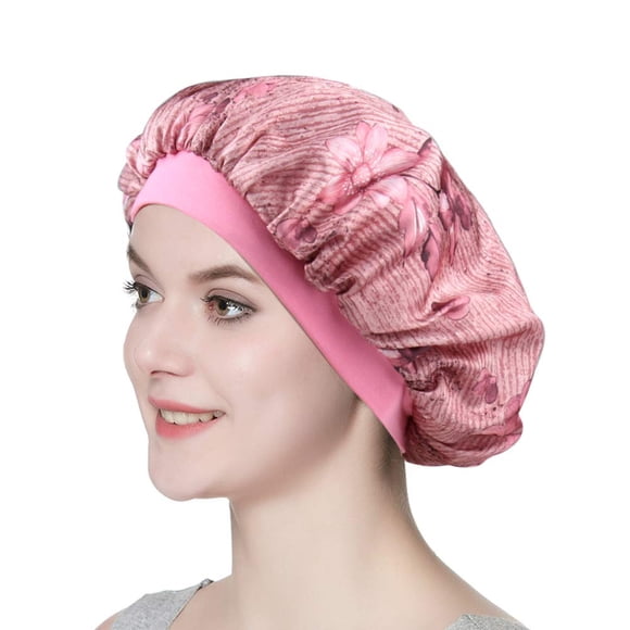 Gorro de dormir de satén sedoso, banda elástica, bufanda para el pelo, gorro holgado