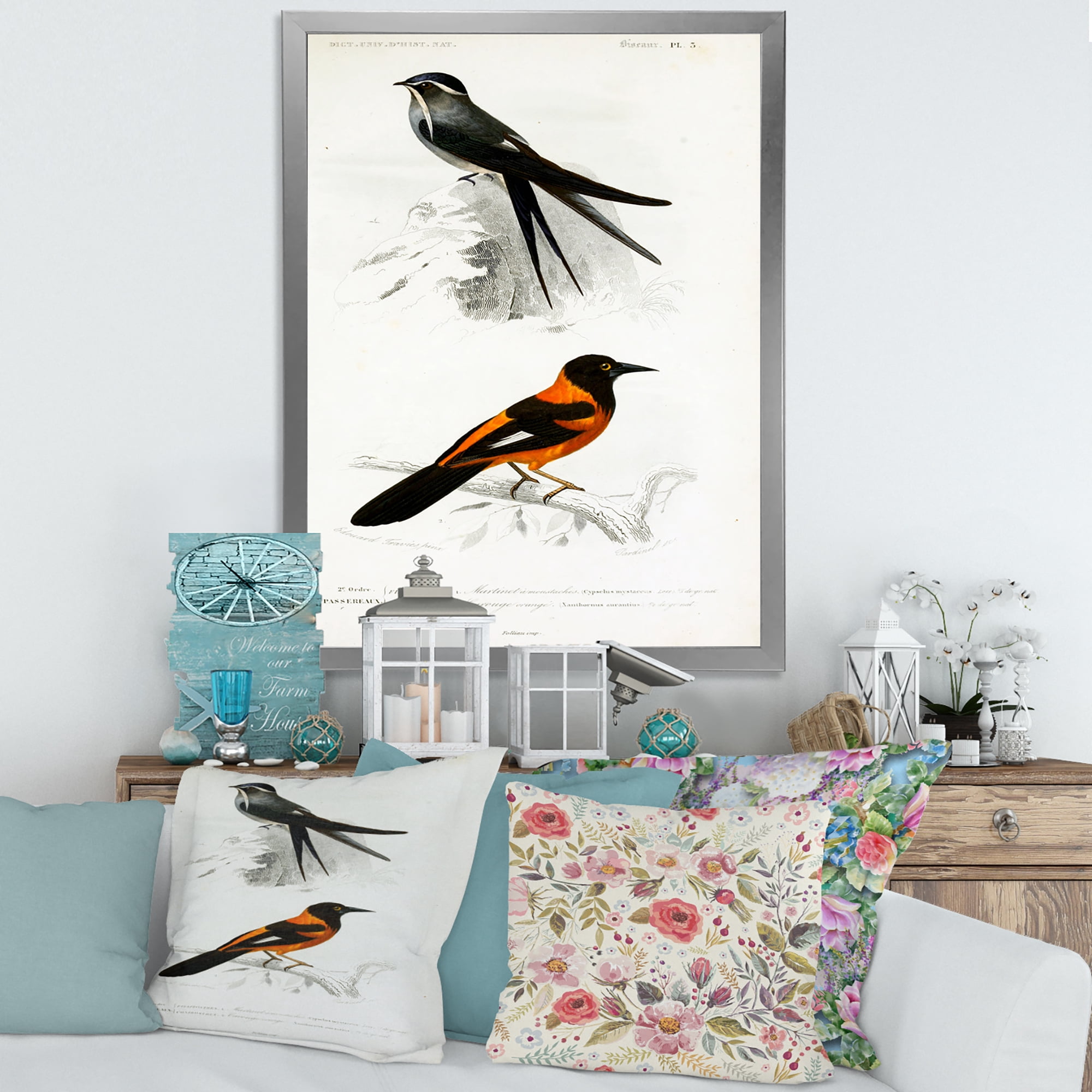 Designart 'Ancient Bird II' Traditional Framed Art Print