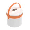 thumbnail image 1 of GUOOL Ice Cube Tray Easy Release Space Saving Portable Creative with Lid Ice Tray Ice Orange white set, 1 of 9