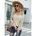 thumbnail image 7 of Womens Crochet Sweaters Hollow Out Long Sleeve Knit Crochet Tops for Women Dressy Pullover Loose Fitted Sweater, 7 of 7