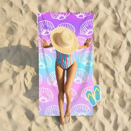 Harlier Microfiber Lightweight Beach Towel Sand Free Quick Dry Absorbent Thin Compact Towels for Swimming Pool Camping Beach Accessories for Vacation Essentials Gift 55 x28