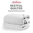 thumbnail image 3 of Sunbeam Restful Quilted Electric Heated King Size Mattress Pad, 76" x 80", 12 Heat Settings, 12-Hour Selectable Auto-Off, Machine Washable, 3 of 11