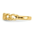 thumbnail image 4 of Solid 14k Yellow Gold Heart Ring Band Size 7.5, 4 of 6